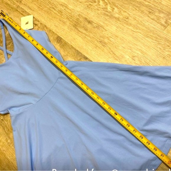 💫NWT Fabletics Women’s Boost Performance Sleevess Dress in Light Blue s - Picture 4 of 13